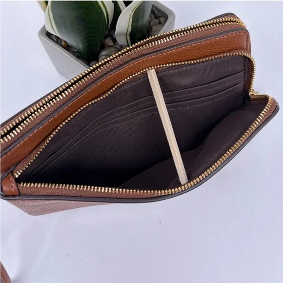 Coach Leather Double Zip Wallet Wristlet - Picture 10 of 10